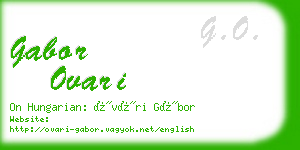 gabor ovari business card